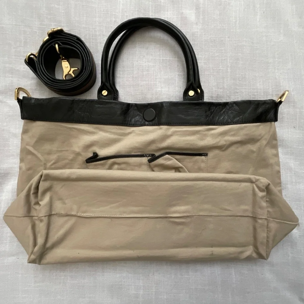 Tory Burch Black “Dena Distressed Leather Handbag - Picture 7 of 16
